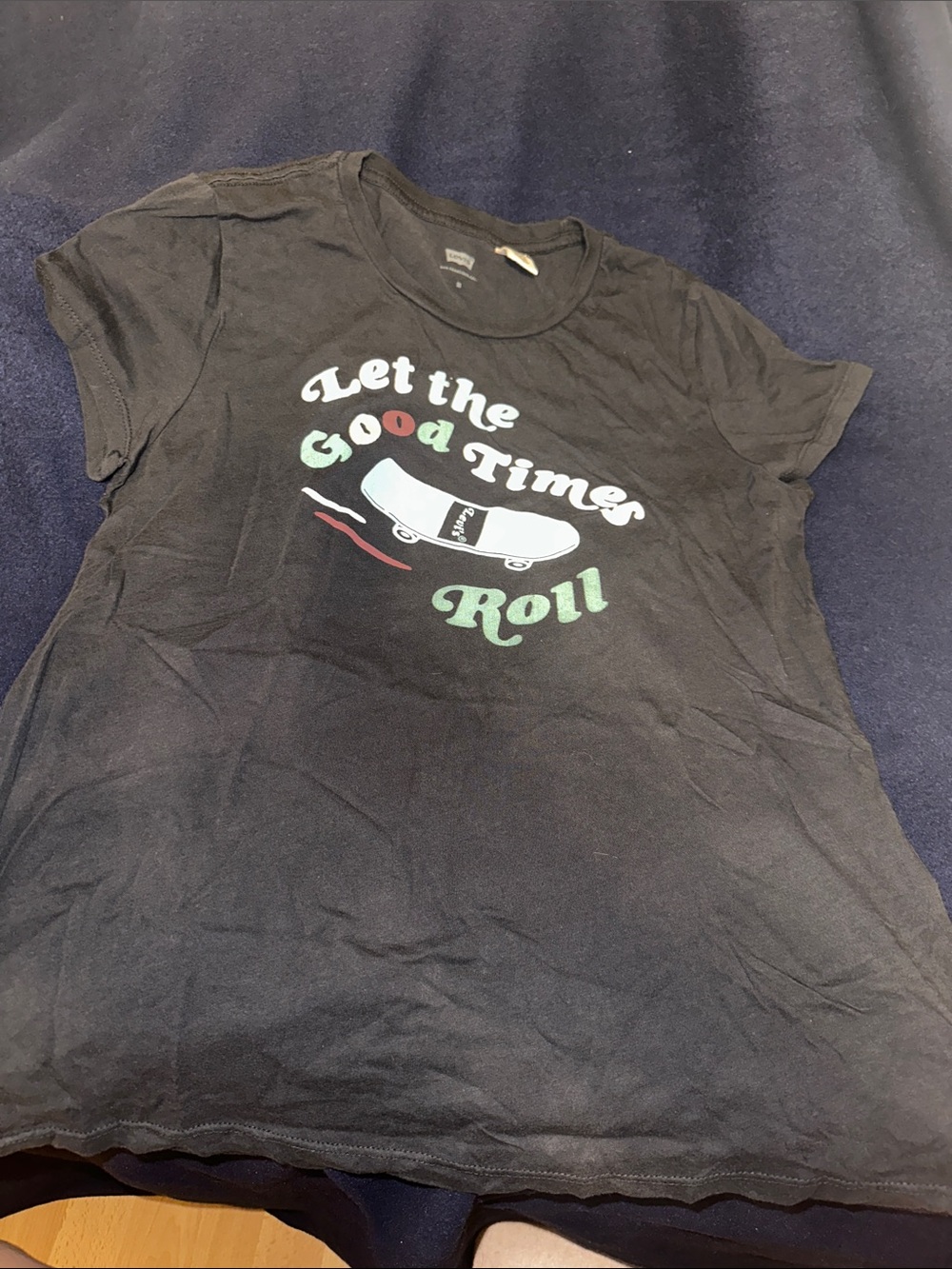 Levi's Black Graphic 'Let the Good Times Roll' Tee